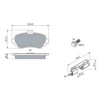 BOSCH 0 986 424 469 Bremsbelagsatz, Scheibenbremse