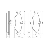 BOSCH 0 986 424 463 Bremsbelagsatz, Scheibenbremse