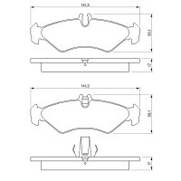 BOSCH 0 986 424 463 Bremsbelagsatz, Scheibenbremse