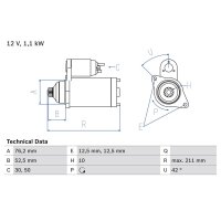 BOSCH 0 986 018 040 Starter