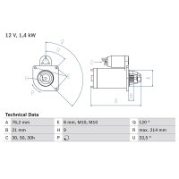 BOSCH 0 986 017 110 Starter