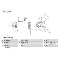 BOSCH 0 986 017 260 Starter