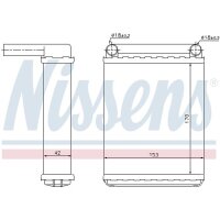 NISSENS 72038 Wärmetauscher, Innenraumheizung