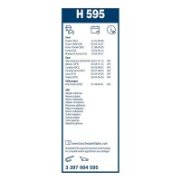 Wischblatt BOSCH 3 397 004 595 Heckscheibe 280mm - 1 Stück