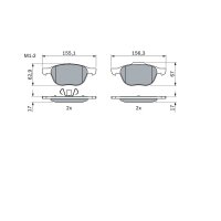 BOSCH 0 986 424 794 Bremsbelagsatz, Scheibenbremse