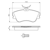BOSCH 0 986 461 753 Bremsbelagsatz, Scheibenbremse