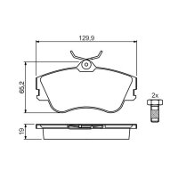 BOSCH 0 986 461 753 Bremsbelagsatz, Scheibenbremse