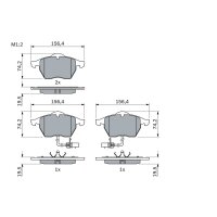 BOSCH 0 986 424 482 Bremsbelagsatz, Scheibenbremse