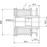 VALEO 588049 Generatorfreilauf