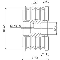 VALEO 588057 Generatorfreilauf