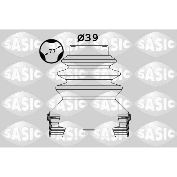 SASIC 1900002 Faltenbalgsatz, Antriebswelle