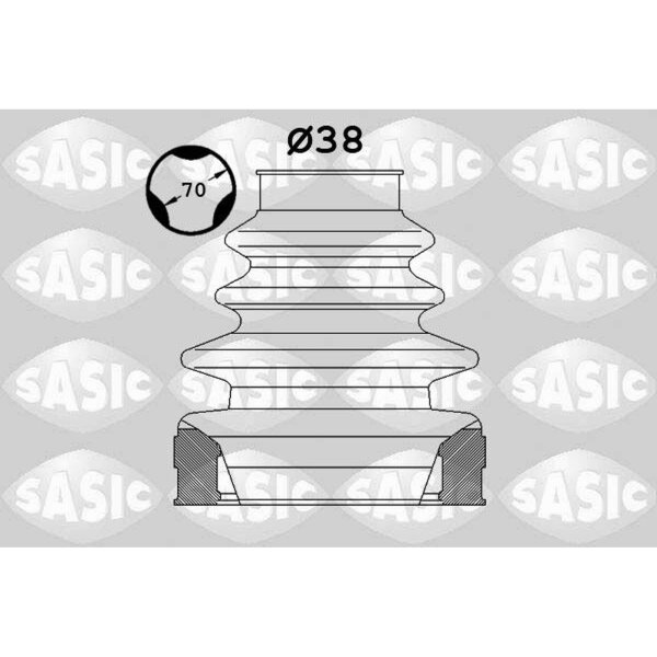 SASIC 1900012 Faltenbalgsatz, Antriebswelle
