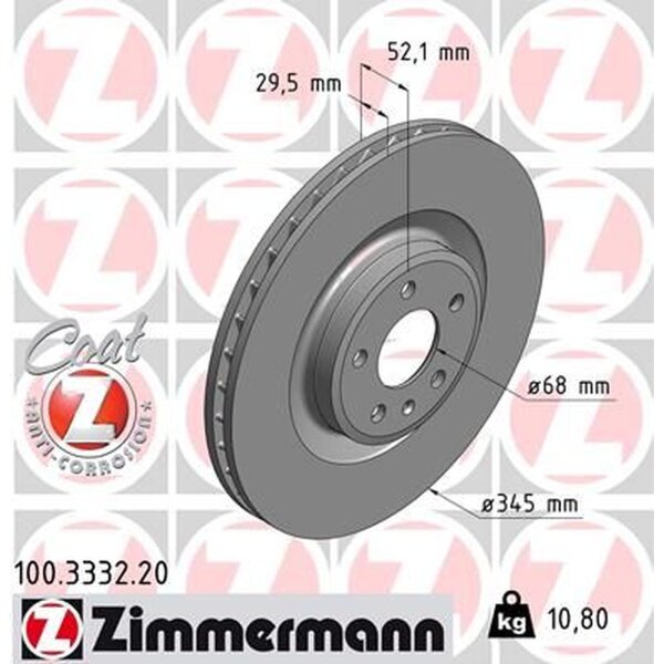 ZIMMERMANN 100.3332.20 Bremsscheibe