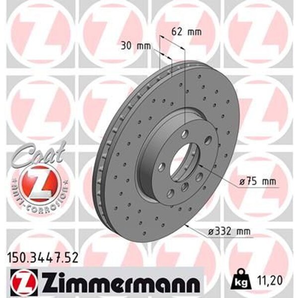 ZIMMERMANN 150.3447.52 Bremsscheibe