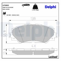 DELPHI LP2002 Bremsbelagsatz, Scheibenbremse
