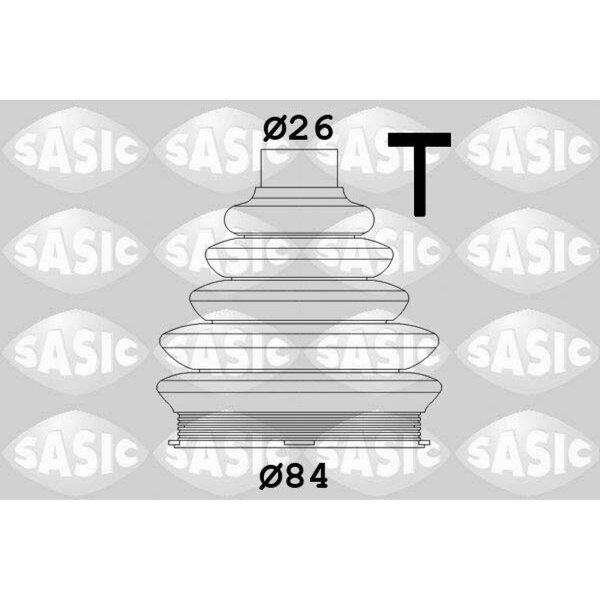 SASIC 1900016 Faltenbalgsatz, Antriebswelle