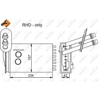 NRF 53402 Wärmetauscher, Innenraumheizung