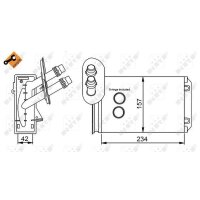 NRF 58223 Wärmetauscher, Innenraumheizung