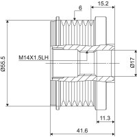 VALEO 588047 Generatorfreilauf