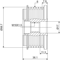 VALEO 588033 Generatorfreilauf