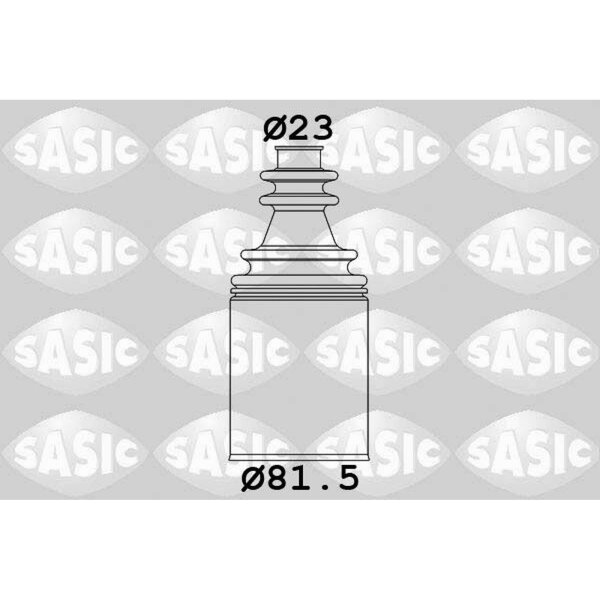 SASIC 1904006 Faltenbalgsatz, Antriebswelle