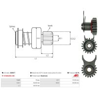 AS-PL SD9017 Freilaufgetriebe, Starter
