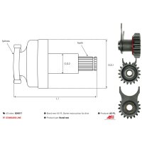 AS-PL SD9017 Freilaufgetriebe, Starter