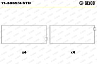 GLYCO 71-3869/4 STD Pleuellagerschale