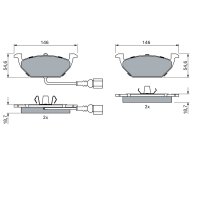 BOSCH 0 986 494 019 Bremsbelagsatz, Scheibenbremse