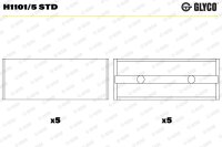 GLYCO H1101/5 STD Kurbelwellenlagerschale