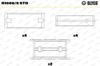 GLYCO H1086/5 STD Kurbelwellenlagerschale
