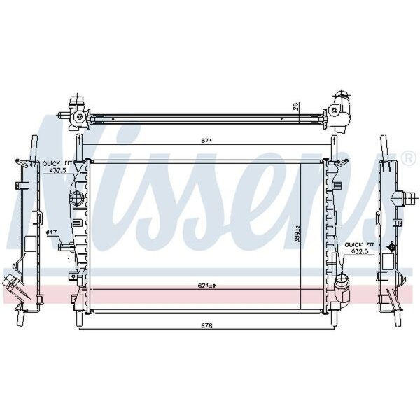 NISSENS 62023A Kühler, Motorkühlung