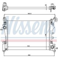 NISSENS 61917 Kühler, Motorkühlung