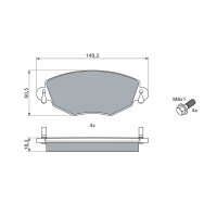 BOSCH 0 986 494 026 Bremsbelagsatz, Scheibenbremse