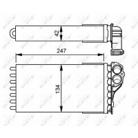 NRF 53557 Wärmetauscher, Innenraumheizung