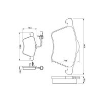 BOSCH 0 986 424 780 Bremsbelagsatz, Scheibenbremse