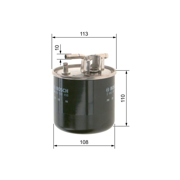 Kraftstofffilter BOSCH 0 450 906 458 - 1 Stück