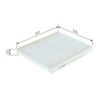 Innenraum-Pollenfilter BOSCH 1987432057 252x216x32mm - 1 Stück