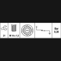 HELLA 6ZL 007 675-001 Öldruckschalter