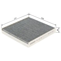 Innenraumfilter BOSCH 1 987 432 380 Aktivkohlefilter - 1 Stück
