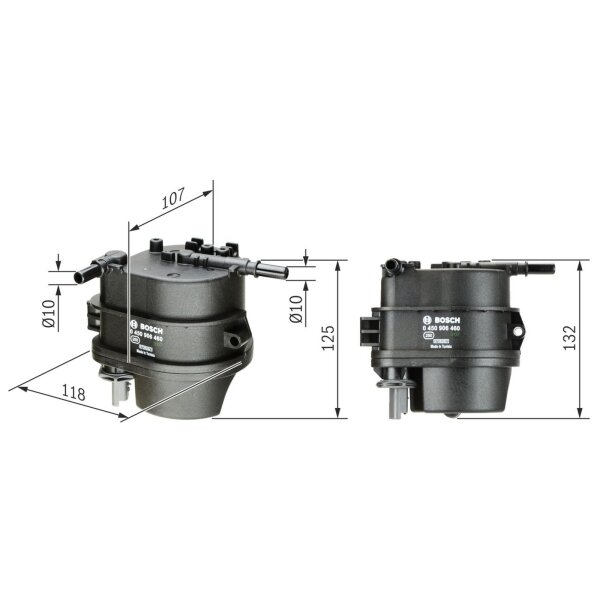 BOSCH 0 450 906 460 Kraftstofffilter