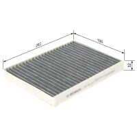Innenraum-/Pollenfilter Bosch 1 987 432 361 Aktivkohle - 2 Stück