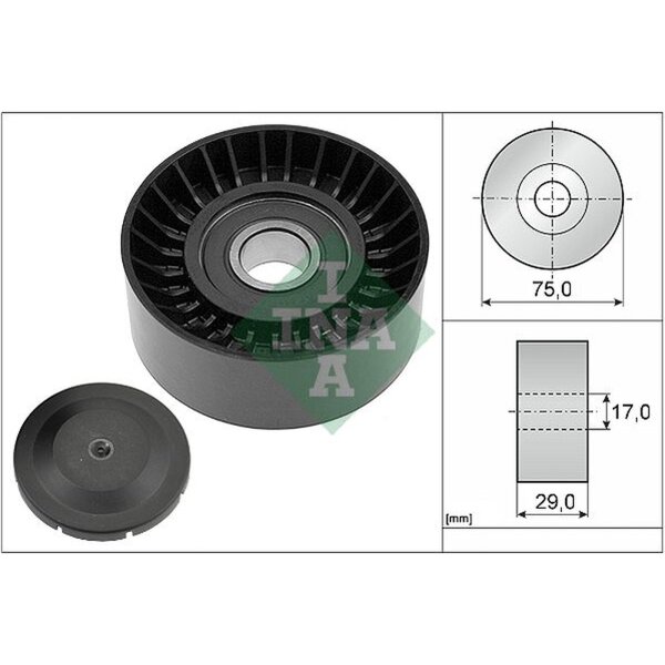 Schaeffler INA 532 0536 10 Umlenk-/Führungsrolle, Keilrippenriemen