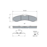 BOSCH 0 986 424 832 Bremsbelagsatz, Scheibenbremse