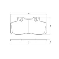 BOSCH 0 986 468 350 Bremsbelagsatz, Scheibenbremse