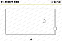 GLYCO 01-4166/4 STD Pleuellagerschale