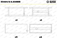 GLYCO H1104/5 0.50mm Kurbelwellenlagerschale