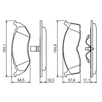BOSCH 0 986 424 363 Bremsbelagsatz, Scheibenbremse