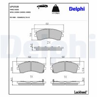 DELPHI LP1518 Bremsbelagsatz, Scheibenbremse