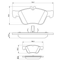BOSCH 0 986 494 001 Bremsbelagsatz, Scheibenbremse